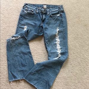 True Religion ripped jeans size 31